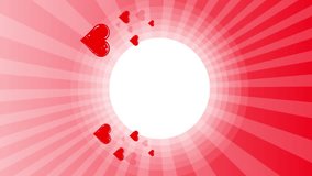 Pop art red and white comics cartoon motion banner design Cartoon pattern strip mock up Animated halftone Vintage backdrop with red  heart  for valentines day vertical frame or banner template. - Powered by Shutterstock - Get 15% off with code: PIKWIZARD15