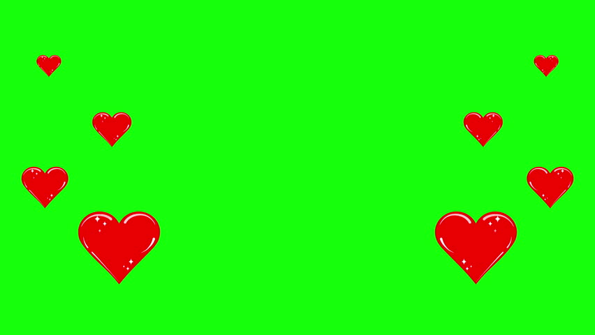 4K Social media Live style animated heart on green screen. Isolated Social media love like icon isolated on green chroma key screen. Hand Drawn Heart Icon Sketch. Hearts icons flying up. Social media. Royalty-Free Stock Footage #3434377599