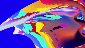 Colorful Fluid and Psychedelic Motion Graphic Video Animation Background for Summer Music