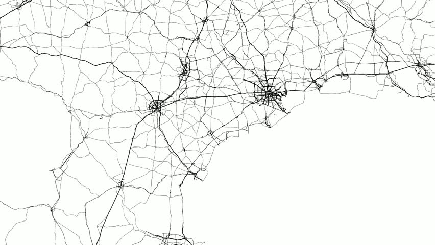 Zoom Out Road Map of Austin Texas