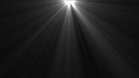 White light beams on black background. Light animation. Dynamic light rays. 59,94fps
