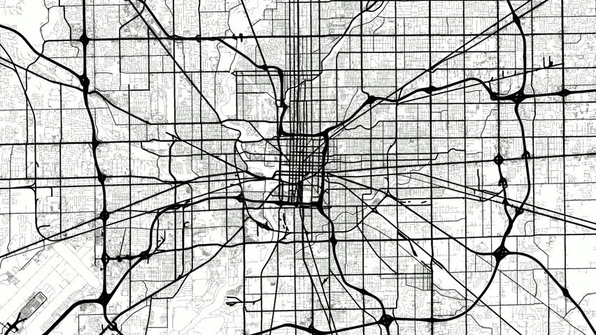 Zoom Out Road Map of Indianapolis Indiana