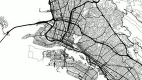 Zoom Out Road Map of Oakland California