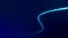 Glowing wavy blue neon light streaks with flares. Light trail, line spiral curve, blue colour, speed line data, background. - Powered by Shutterstock - Get 15% off with code: PIKWIZARD15