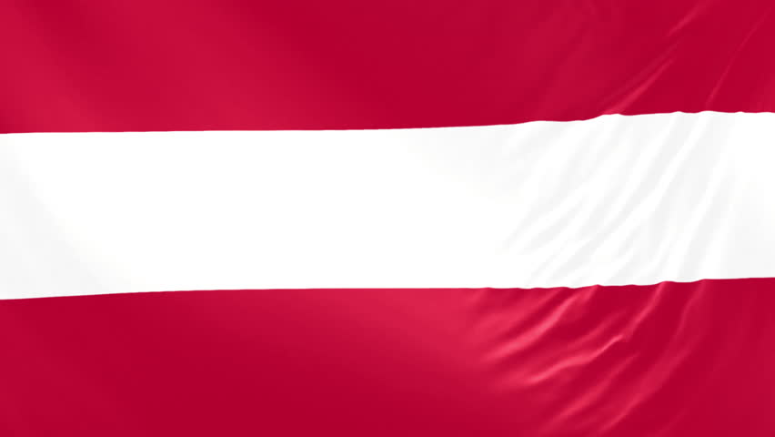 Austria flag. Austrian flag waving in the wind. Full screen, flat, smooth texture. National Flag. Loopable. Looping. CGI graphic animation HD