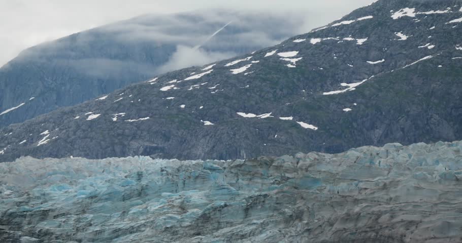 Jagged peaks of the Mendenhall Glacier, Alaska.