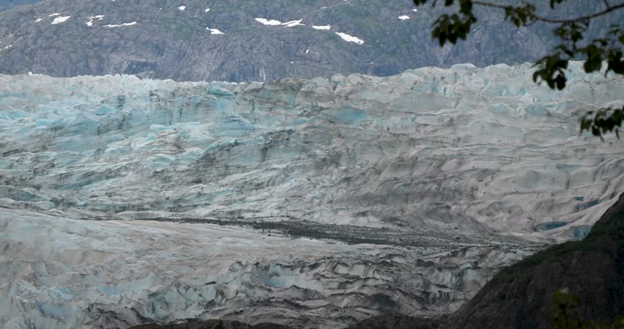 Mendenhall Glacier, closeup of the Jagged peaks, Alaska.