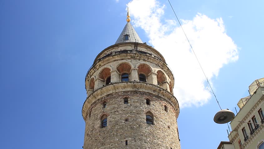 Istanbul's Galata Tower. Beyoglu, Turkey 
