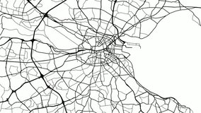 Zoom Out Road Map of Dublin Ireland