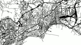 Zoom Out Road Map of Naples Italy