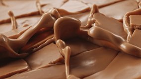 molten caramel gushing through the cracks of broken caramel chocolate surface - Powered by Shutterstock - Get 15% off with code: PIKWIZARD15