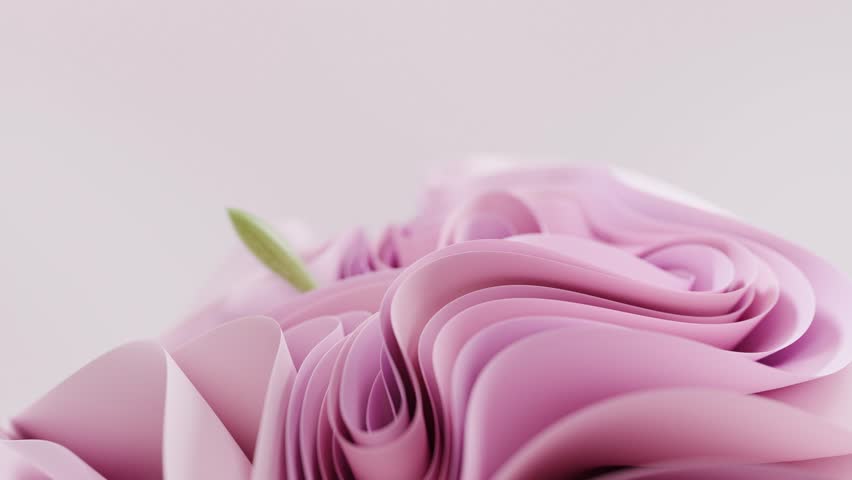 3d Rendered Animated Scene Of Green Creeper Growing Floral Petals Creating A Heart Shape Signifying Valentine's Day.