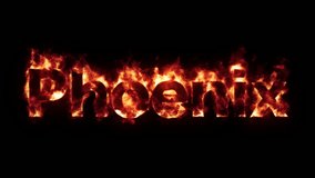 Phoenix letters burning in red flame - Powered by Shutterstock - Get 15% off with code: PIKWIZARD15