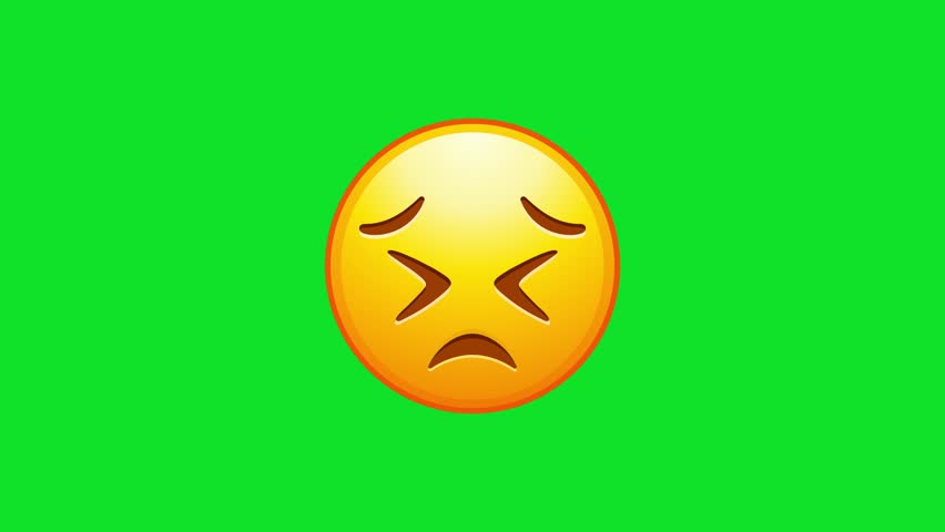 Unamused emoji. Meh emoticon, dissatisfied yellow face with side-eye. Animated Emoji.  transparent background. 4K resolution loop animation.