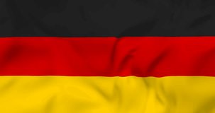 Waving flag of Germany. 3d seamless animation in 4k resolution video.