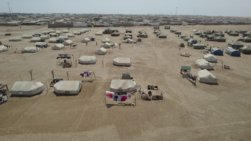 African Slum in Namibia in the Desert