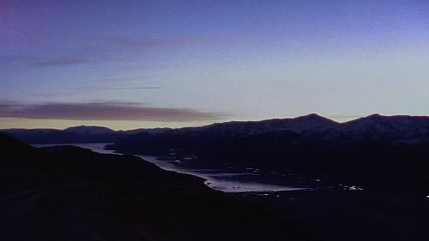 Sunset over mountains