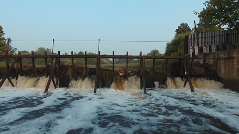 Dam After Rain on River