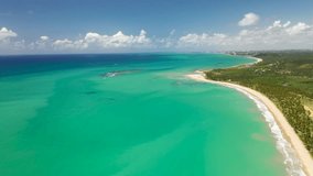 Drone video of Ipioca Beach in Alagoas, Brazil