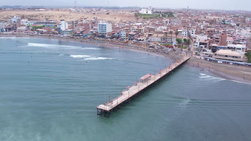 Huanchaco town in northern Peru