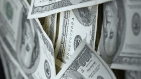 Vertical video of cash - US dollars