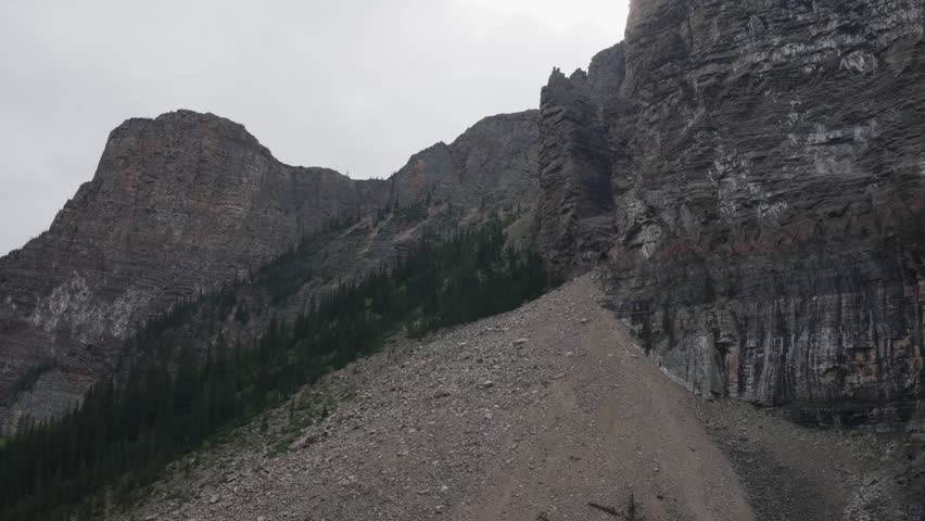 Rugged Mountain Slope With Loose Rocks and Scree Texture
