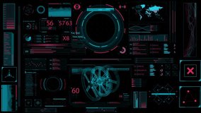 augmented reality Advance HUD control center. Graphic Dashboard Head-up display and Futuristic User Interface GUI, UI. FUI. Virtual reality game screen interface template, mockup. Ai - Powered by Shutterstock - Get 15% off with code: PIKWIZARD15