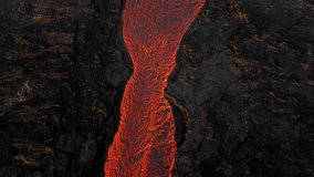 Incredible aerial of the dramatic volcanic eruption of the Litli Hrutur volcano eruption in Reykjanes peninsula Iceland. Flowing lava from the crater. Earthquakes. - Powered by Shutterstock - Get 15% off with code: PIKWIZARD15