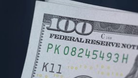 Vertical video of cash - US dollars