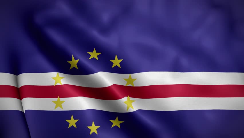 Cape Verde waving flag, Flag of Cape Verde Animation, Cape Verdean Flag Closeup, 4k Cape Verdean Flag Waving Animation