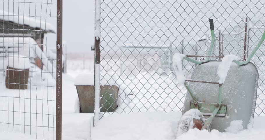 farm in winter