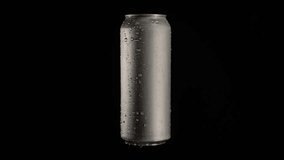 Beer Can Covered With Condensation Rotates On A Black Background - Powered by Shutterstock - Get 15% off with code: PIKWIZARD15