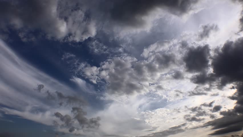 Time lapse view of variable weather movements in a partly cloudy sky. Royalty-Free Stock Footage #3435756093