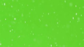 Snow overlay green screen background, snowing in winter nature 4k