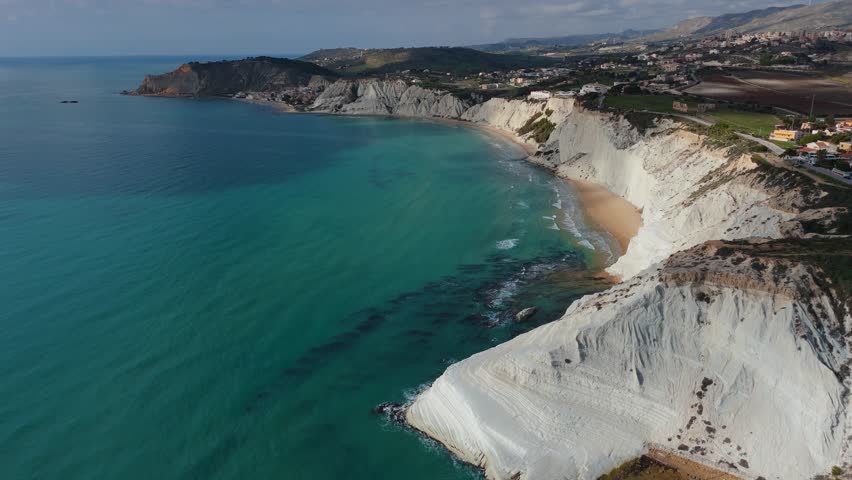 Scala dei Turchi, Turkish steps in Sicily. Beautiful nature, white limestone rock.