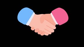 Businessmen shaking hands Ideas for greeting and congratulations on doing business together. Acceptance of contract terms