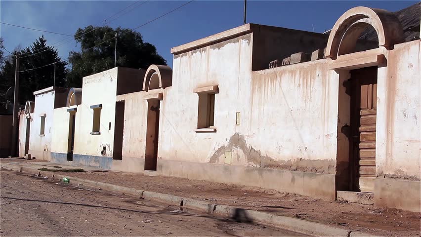 Old Poor Houses in the Argentine Altiplano, Tilcara, South America. Zoom In.