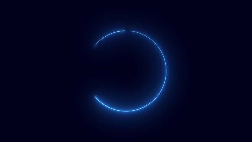 Abstract Neon circle on a transparent background. Luminous banner animation. Neon circle. Abstract background with neon frame pattern LED. 4K video animation on a transparent background. - Powered by Shutterstock - Get 15% off with code: PIKWIZARD15