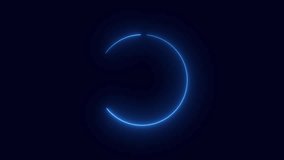 Abstract Neon circle on a transparent background. Luminous banner animation. Neon circle. Abstract background with neon frame pattern LED. 4K video animation on a transparent background. - Powered by Shutterstock - Get 15% off with code: PIKWIZARD15