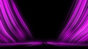 Seamless loop video purple black Oscar award background. Waves of luxury, perfect for dynamic visuals, weddings, and modern certificates. Elegant, shining, and globally sophisticated. 4K