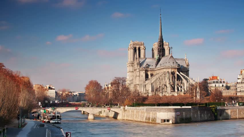 TIME LAPSE_ Notre dame de Paris Royalty-Free Stock Footage #3436356703