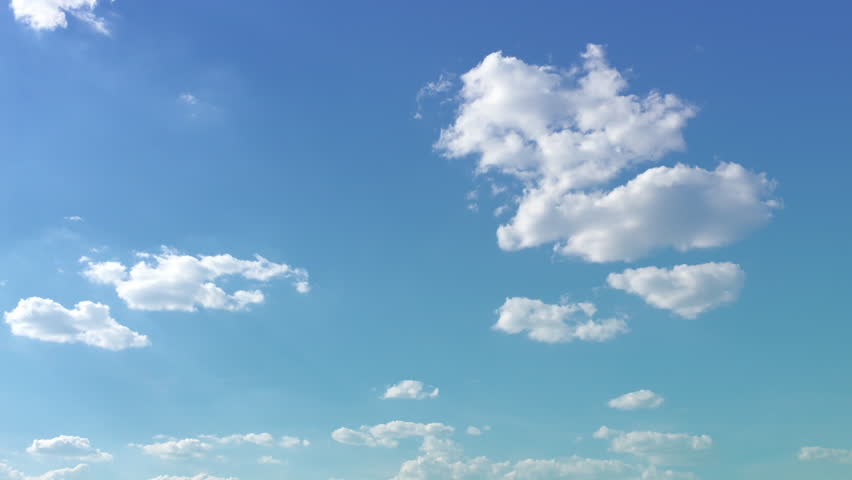 Blue Sky cloud atmospheric cumulus green energy Royalty-Free Stock Footage #3436507847