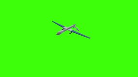 Combat Drone Flight | Free Green Screen Animation