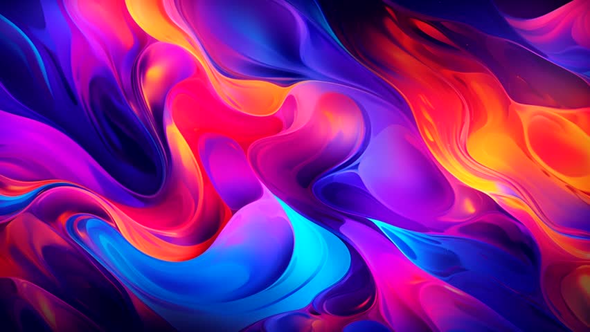 Abstract background liquid wave multicolor motion loop animated painting swirls of marble pattern gradient textured  Royalty-Free Stock Footage #3436644741