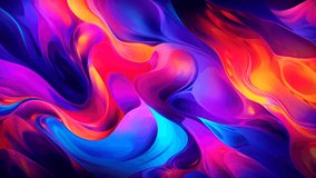 Abstract background liquid wave multicolor motion loop animated painting swirls of marble pattern gradient textured 