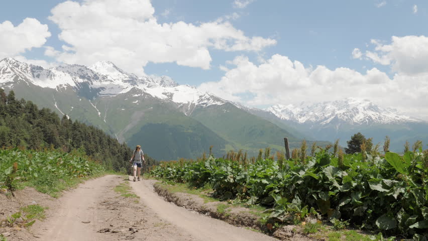 Walking in the Caucasus mountains, Georgia