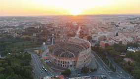 Rome, Italy. the colosseum aerial view at sunset. - Powered by Shutterstock - Get 15% off with code: PIKWIZARD15