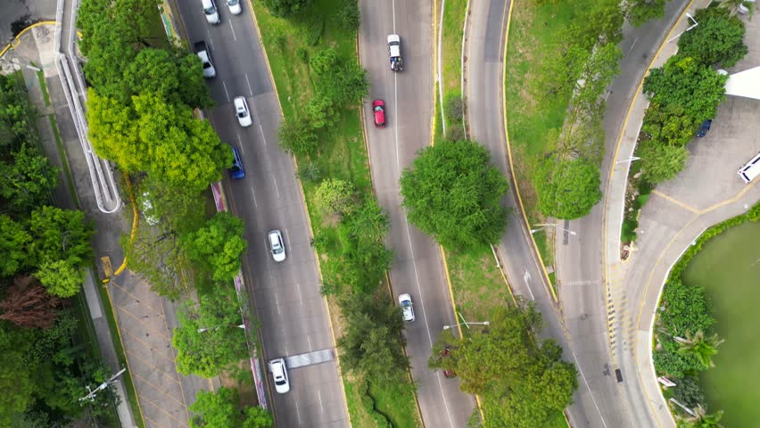 Intersection Harmony: Drone View of Los Cubos and Avenida Vallarta in Guadalajara Mexico