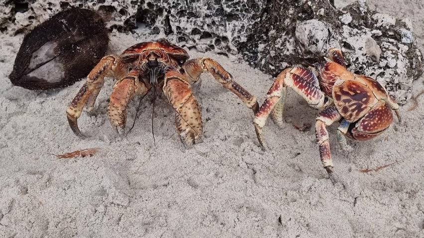 Coconut crab on Christmas Island, Australian Territory, Indian Ocean, Asia