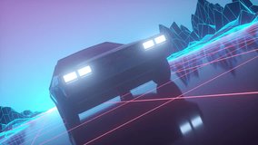 Retro futuristic 80s style sci-fi car background - Powered by Shutterstock - Get 15% off with code: PIKWIZARD15